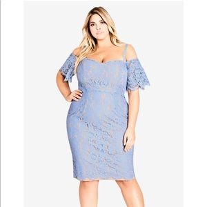 City Chic Lace Whisper Dress